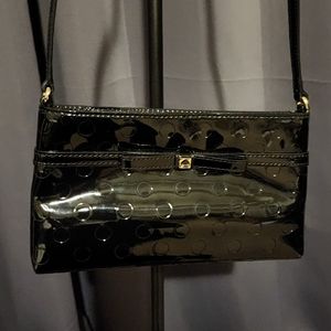 Authentic Kate Spade Patent Leather Black Purse Handbag Crossbody